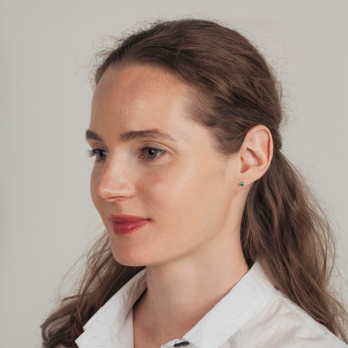 Пусеты Fiore Luna Cubic zirconia Green, SWE0128 G S фото 2